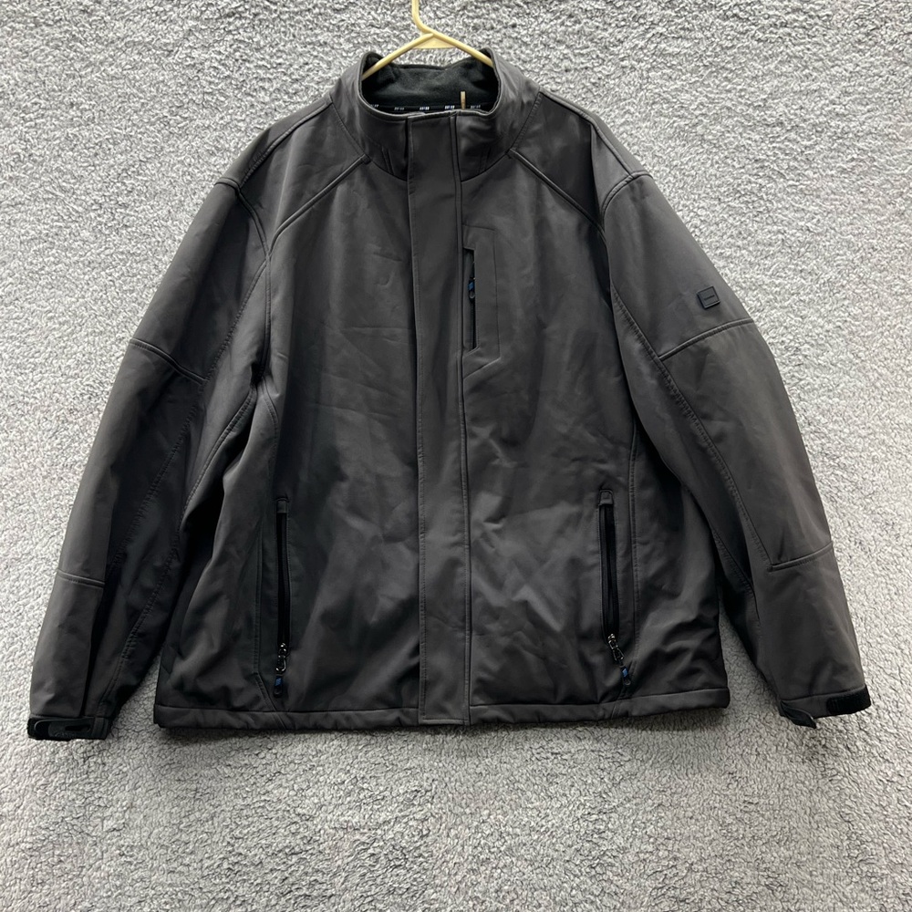 Calvin Klein Men's Black Water Resistant 4 Way Stretch Full Zip Jacket Size 2xl